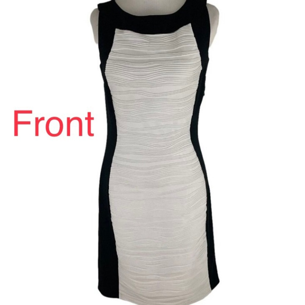 CK Size 4 Dress. Textured Black & White. Great for wedding guest or event.